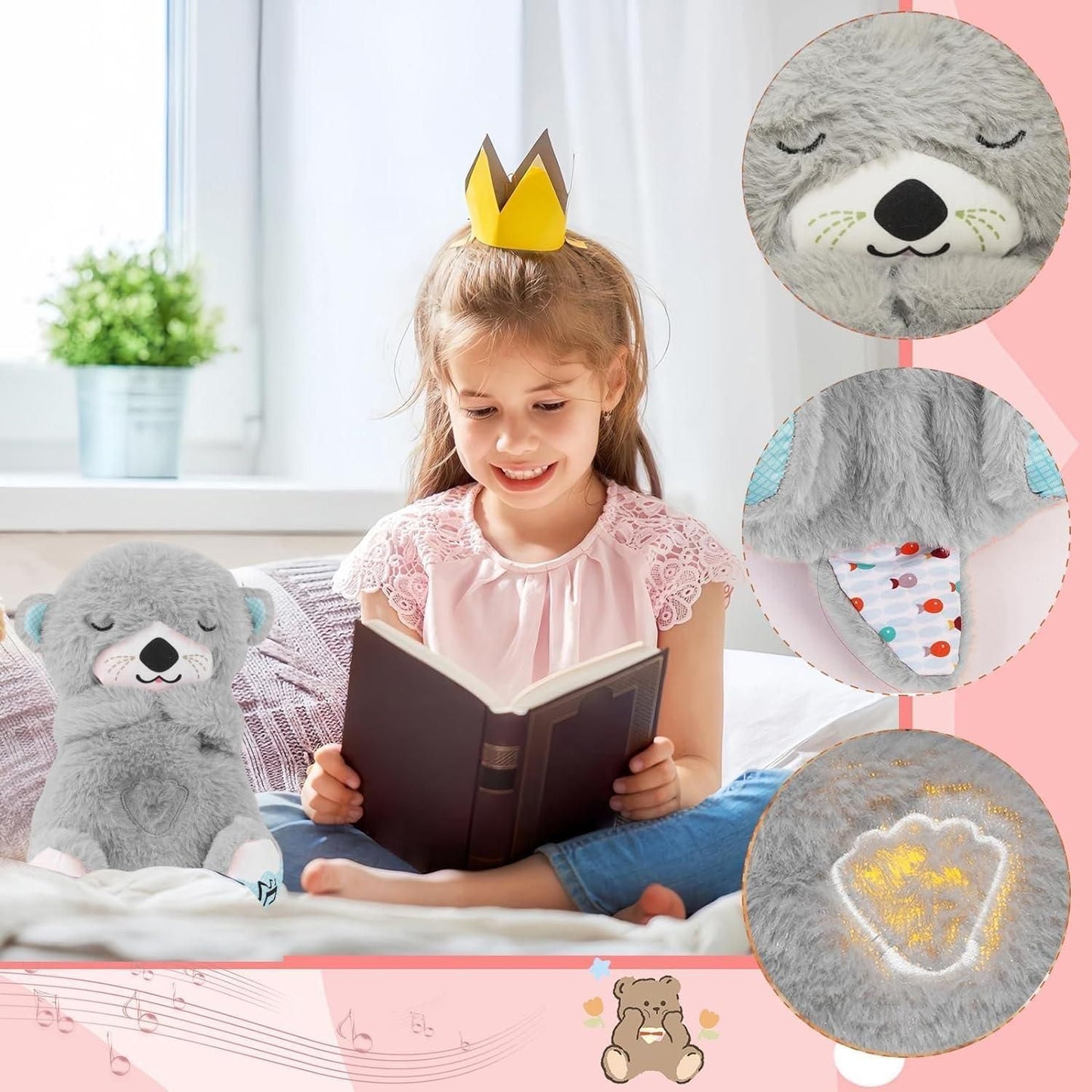 Breathing Teddy Bear with Soothing Music for BETTER SLEEP